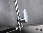 Stainless Steel Basic Kitchen Faucet Spogits One Hole Basin Mixer Taps