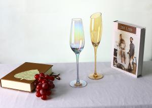 China Hand Made Electroplating Luster Lead Free Crystal Champagne Glasses factory