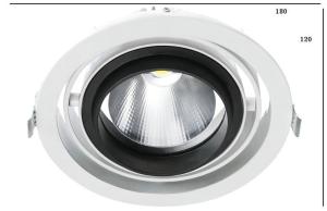 China 30W COB DOWNLIGHT CEILING LIGHT LED SPOTLIGHTS FOR DISPLAY LIGHTING factory