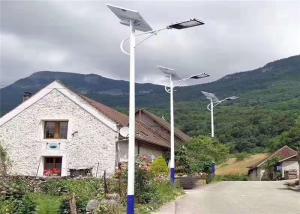 China 12 Volt 40 Watts Integrated LED Street Light Outside 6M Single Arm Pole factory