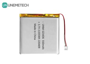 China Lithium-ion Polymer Battery 3.7V 550mAh 523436 Rechargeable Li Polymer Battery for GPS Tracker factory