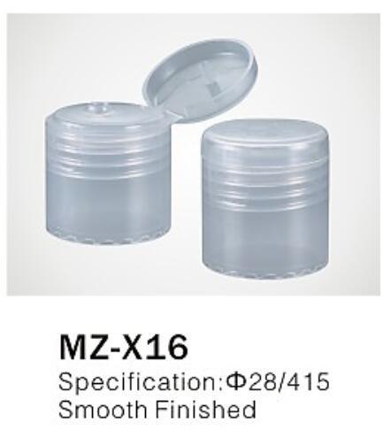Φ28/415 PP/PET round flip top cap for cosmetic plastic bottle closure,smooth