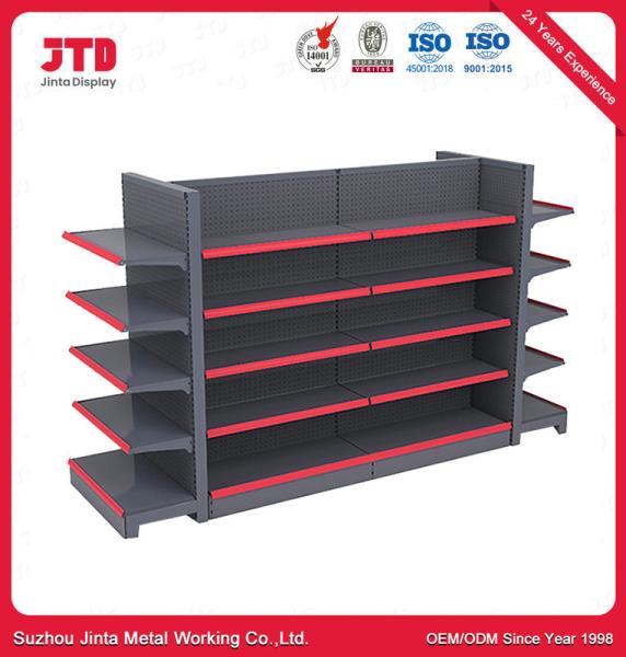 Supermarket Gondola Racking / Display Shelf / Wall Shelves For Runda Good Load