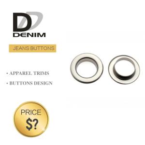 China Metal Material Denim Eyelet Clothing O Ring Rivet With Brass Gold Color factory