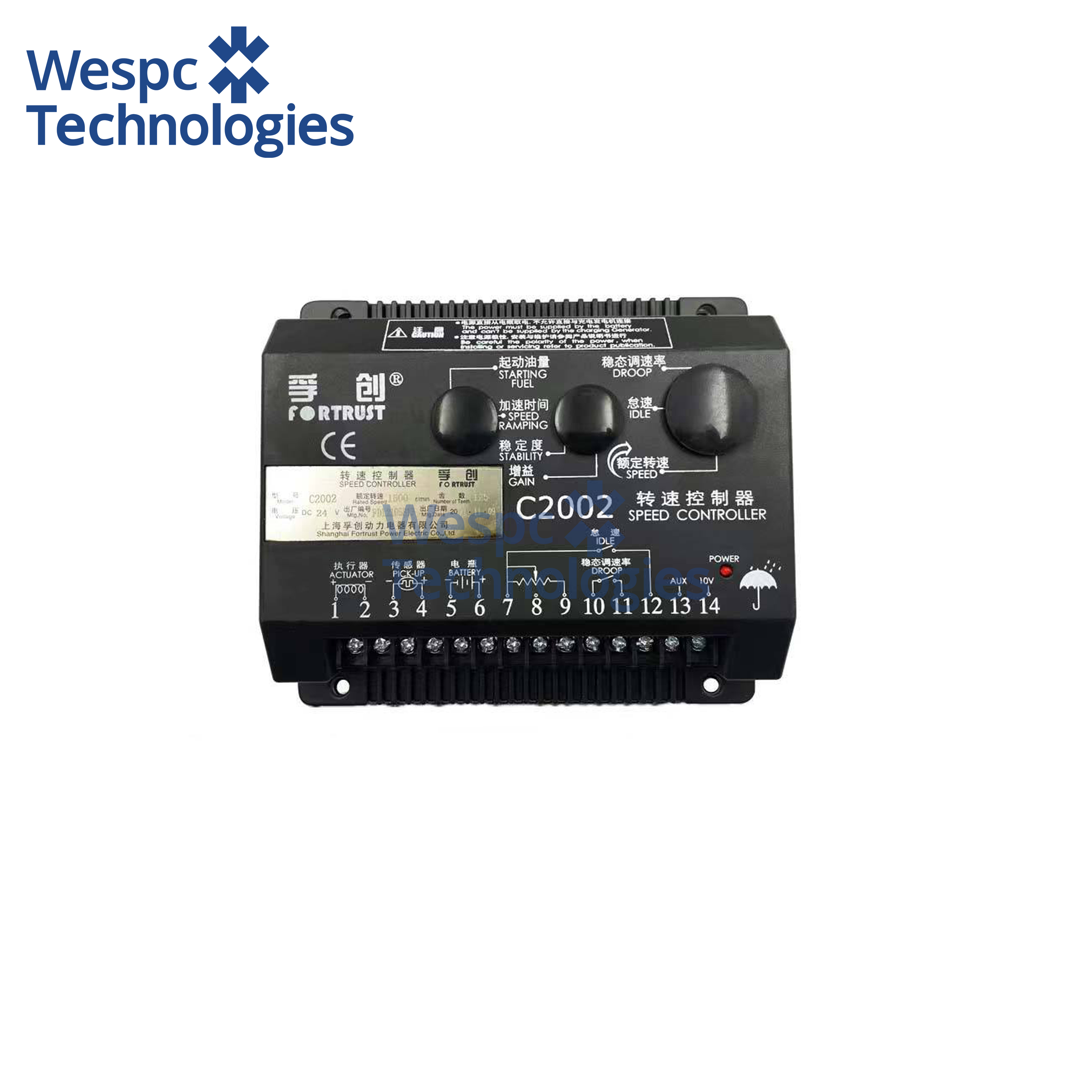 WESPC Original Fortrust C2002 Speed Governor Speed Controller Speed Control Unit