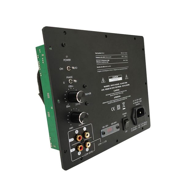 150W Output Power Class D Subwoofer Plate Amplifier with 25-200 Hz Frequency