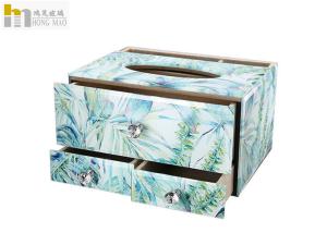 China Home / Restaurant Elegant Glass Tissue Box Holder Environmentally Friendly factory