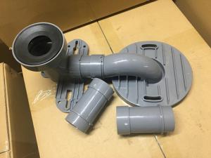 China Gray PVC Toilet Siphon Tube , Toilet Drain Fittings Washroom Appliance Connector factory