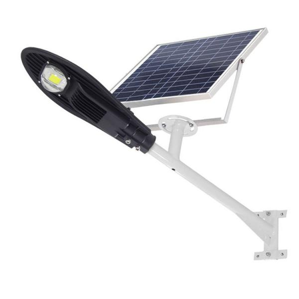 50W COB Solar Led Street Light IP65 Outdoor black Aluminum Housing 60w Solar Led