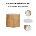25ml Bamboo Cosmetic Jars Bamboo Cosmetic Packaging With White Plastic Core