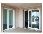 White PVC UPVC Profile Doors Single Double Tempered Glass Sliding Door