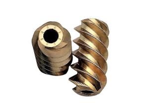 China Brass Cnc Worm Gear Components 120mm Length 1 Lead 0.5 Module factory