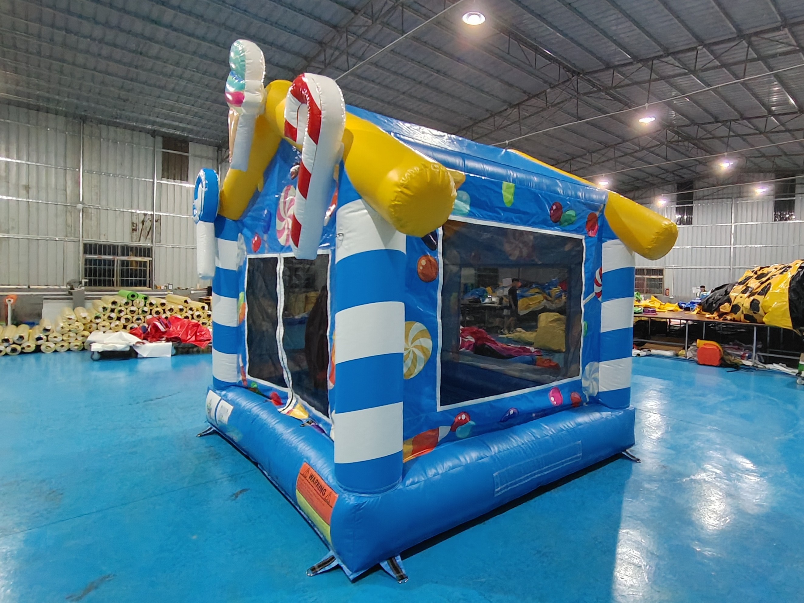 Commercial Grade Outdoor Indoor Inflatable Bounce House Blue Candy House Inflatable Jumping Castle For Kids