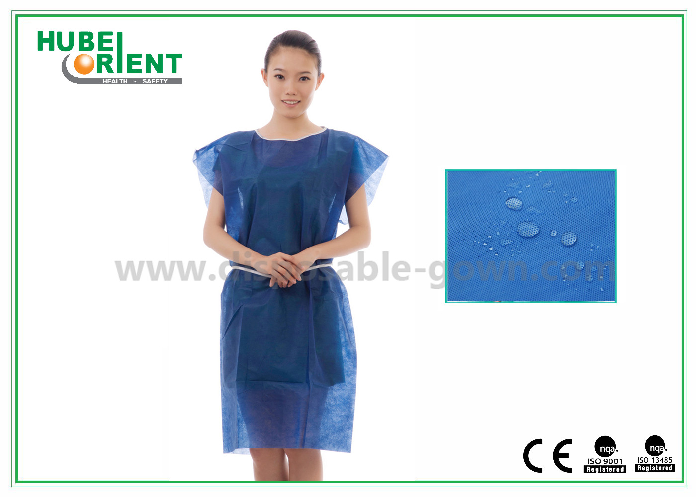 Laboratory Durable Disposable Dental Patient Gowns Bariatric Hospital Gowns Without Sleeves
