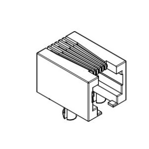 China 6P6C 615006141121 Wave Solderable Modular Jack Tab Down on sale