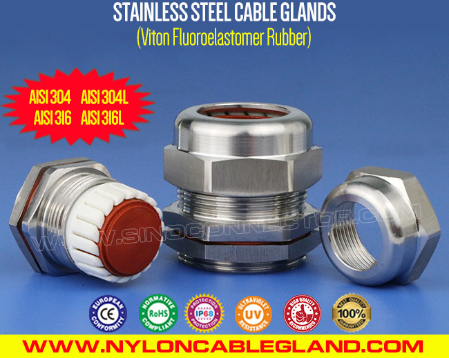 304, 316, 316L Stainless Steel PG36 Cable Strain Relief, IP68 Watertight Adjustable Cable Fitting for 25-33mm Range