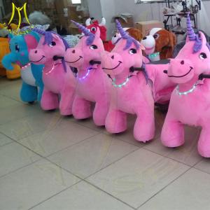 China Hansel shopping mall kids electronic stuffed plush walking animal toys factory