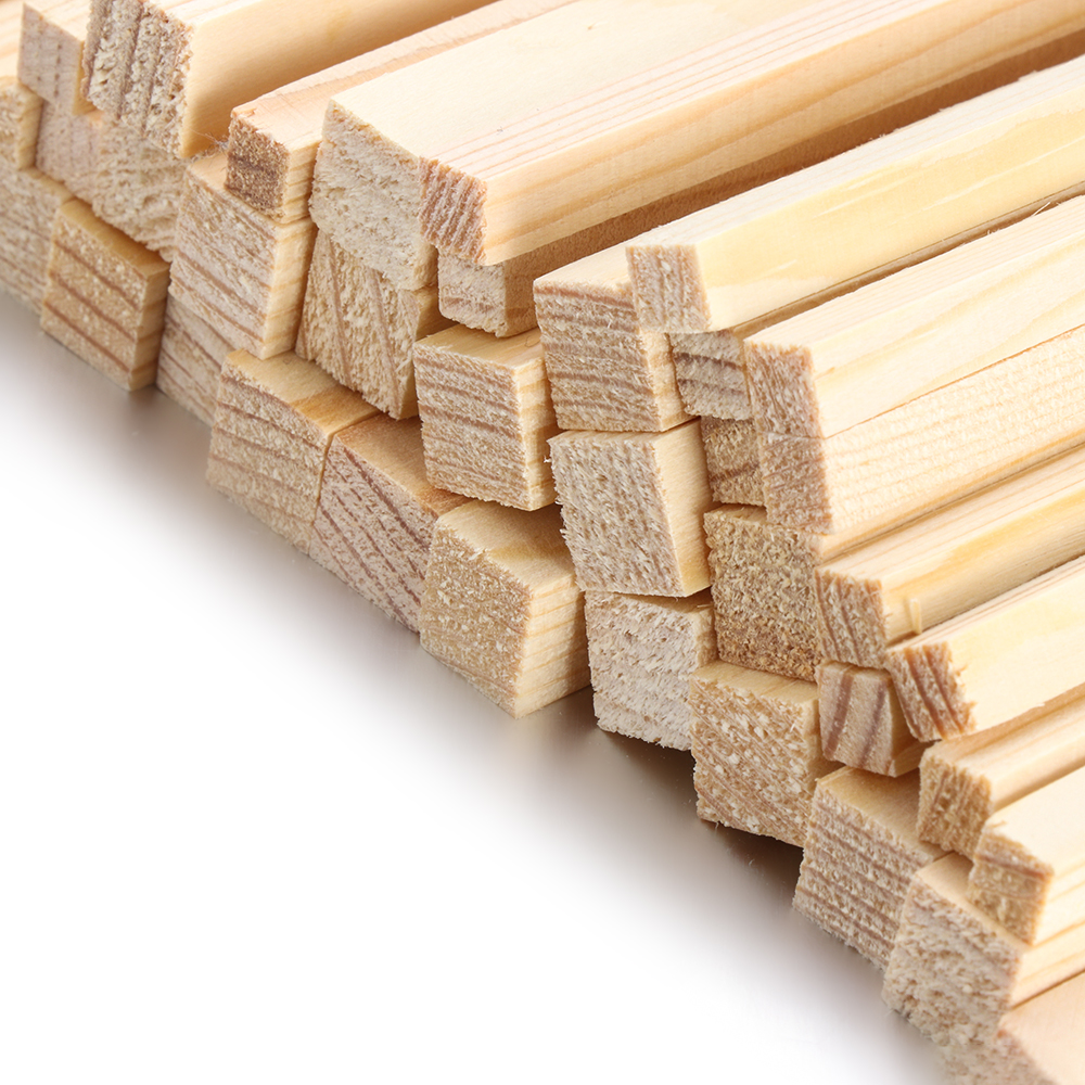 Counting 30Pcs Unfinished Wood Crafts Square Wooden Rods