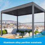 Aluminum Alloy Pavilion Four Corner Outdoor Yard Shade Flip Louver Pavilion