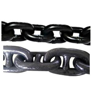 China Black Paint Surface Anchor Chain 30mm 40mm Marine Boat Accessory factory