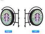 Small Advertising Led Display Screen Board Store Digital Circle Logo Sign 3840HZ