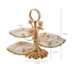 Golden Restaurant Exquisite Luxury Glass Storage Tray