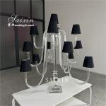 Beautiful 13 arms crystal lamp stand for wedding centerpieces