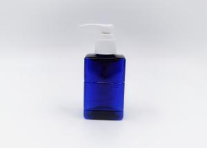China Bule Plastic Cosmetic Bottles With White Lotion Pump 180ml factory
