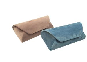 China Handmade Custom Hard Sunglasses Case Flannelette Glasses Case With Soft Velvet factory
