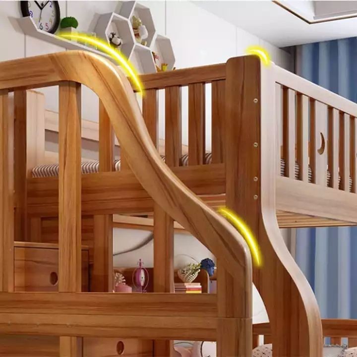 Lovely Children Wood Double Bunk Bed
