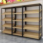Fashion Shop Wooden Shelf Rack , Wooden Display Cabinet For Vegetable / Juice /