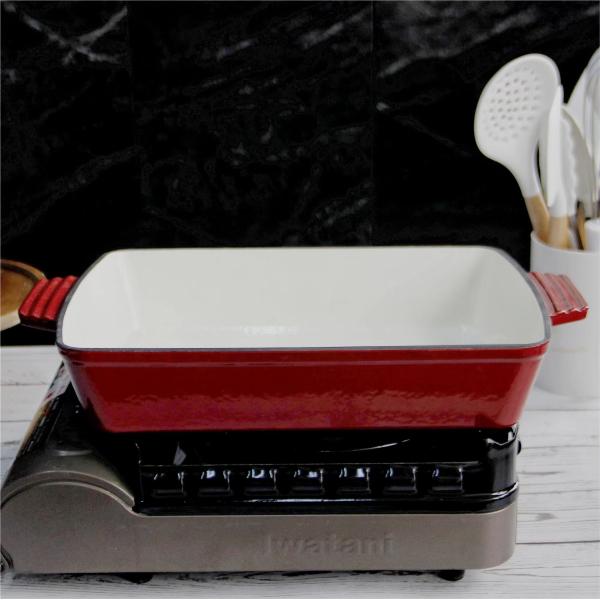 China Enamel Coating Cast Iron Frying Pan 2.5/4kg Cast Iron Roasting Pan factory