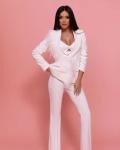 White Elegant Office Wear Suit