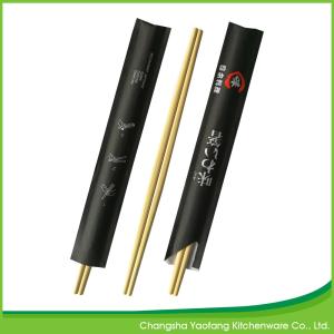 China Nature Double Bamboo Chopsticks; Open Paper Packing factory