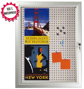 China Magnetic A1 Enclosed Cork Board With Aluminum Frame factory