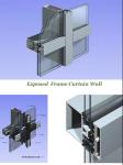 Aluminum 80% 2140mmx3300mm Seamless Curtain Wall