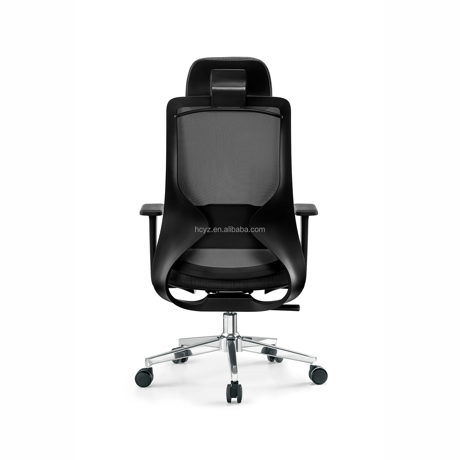 Adjustable Headrest Ergonomic Office Chair with Stainless Steel Backrest and Free Shipping
