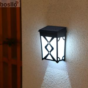 China Outdoor Wall Decoration Solar Powered Wall Lights with Amber RGB Color factory