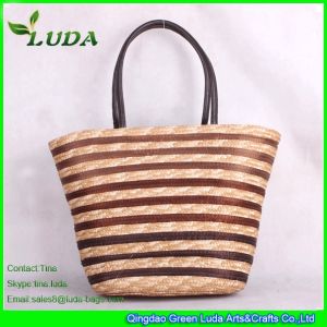 LUDA Striped Straw Bags Wheat Straw Making Bags