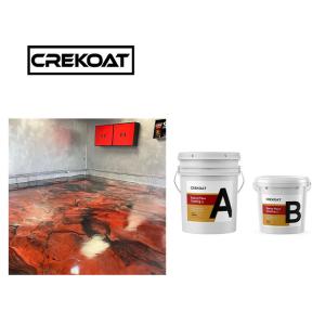 China Poured High Solids Red Metallic Epoxy Floor Coating Smoothed Hardness factory