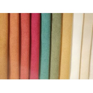 Knitted Plain Sofa Fabric ISO9001 Faux Linen Fabric Polyester