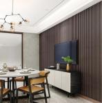 Interior Decoration Fluted Wall Panels Wooden Grain Design and Textured Wooden