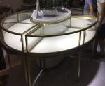 Shop Middle Island Round Jewelry Display Fixtures Custom Golden SS Jewellry
