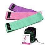 Printing Latex Pink Cloth Fabric Loop Resistance Exercise Bands
