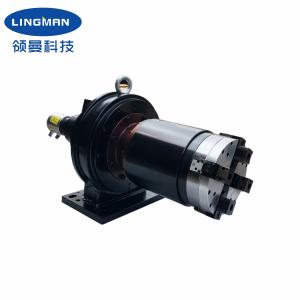 China Automatic Hollow Four Jaw Pneumatic Double Acting Rotary Feeding Chuck factory