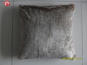 China Natural Color Faux Fur Pillows Cushion Cover Dry Washable Car Seat Decorative factory