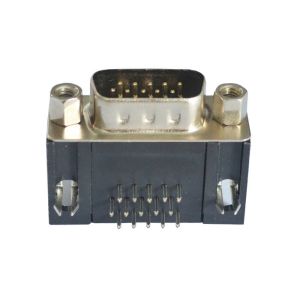 Customized 15 Pin DB D SUB Connector Male Straight Max Contact Resistance