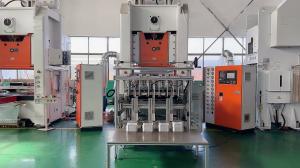 China 4 Cavities 0.8Mpa Aluminium Foil Container Production Line Aluminum Container Machine factory