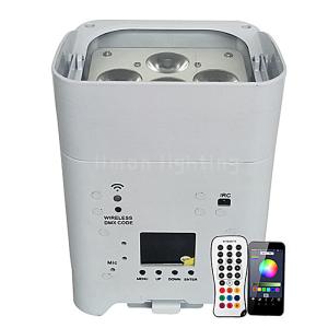 China 6X18W RGBWA UV 6in1 IRC LED Battery Par Can Light with Wireless factory