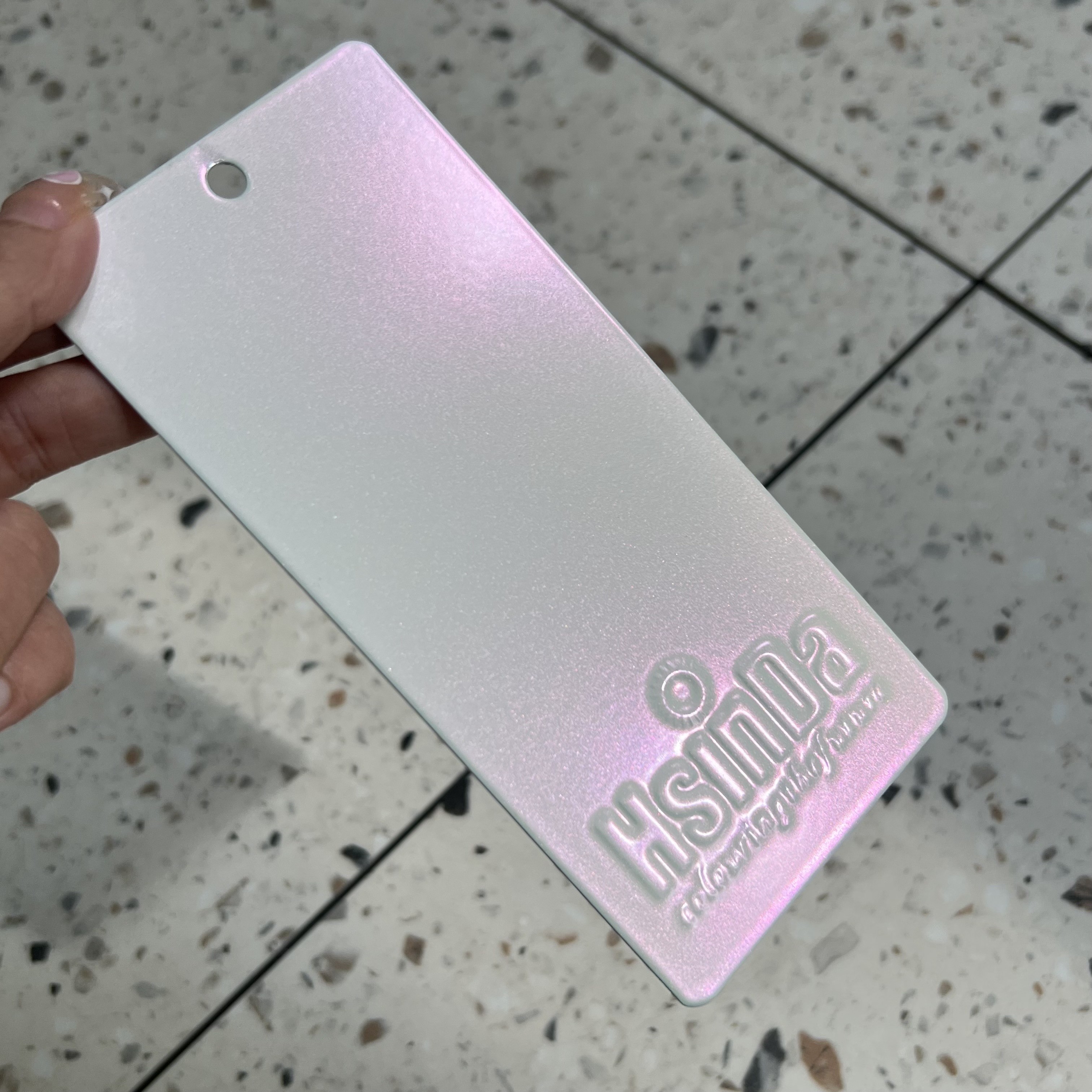 Chameleon Cherry Color Shifting Opal Powder Coating Aurora Purple Mermaid Pink Change Polarized Effect Clear Coat White Base